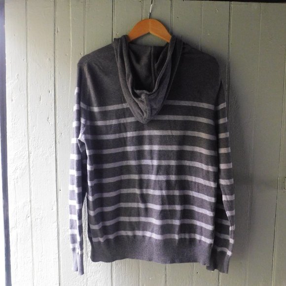 Striped Drawstring Hoodie Sweatshirt - Picture 9 of 12